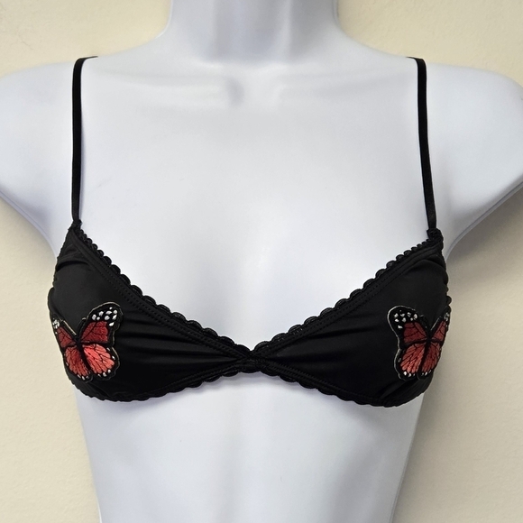 Urban outfitters  Butterfly Applique Out from Under Bra black S - Picture 2 of 12